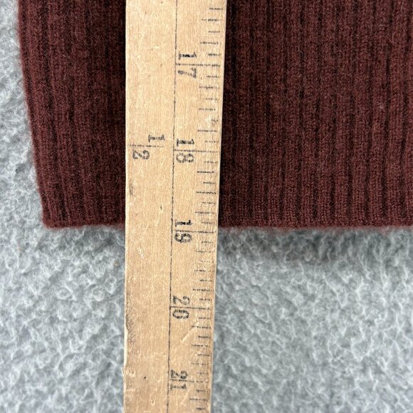 Abercrombie & Fitch Cashmere Feel Ribbed Button Cardigan Sweater Brown Small - Picture 7 of 9